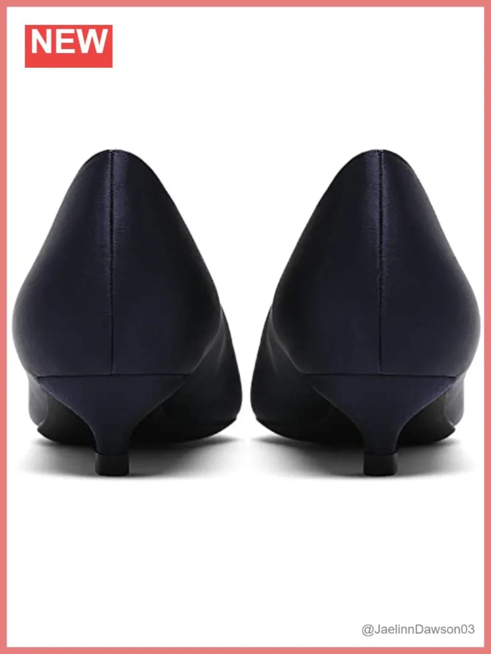 Women's Low Kitten Heel Pumps Pointed Toe Satin Slip On Dress Shoes